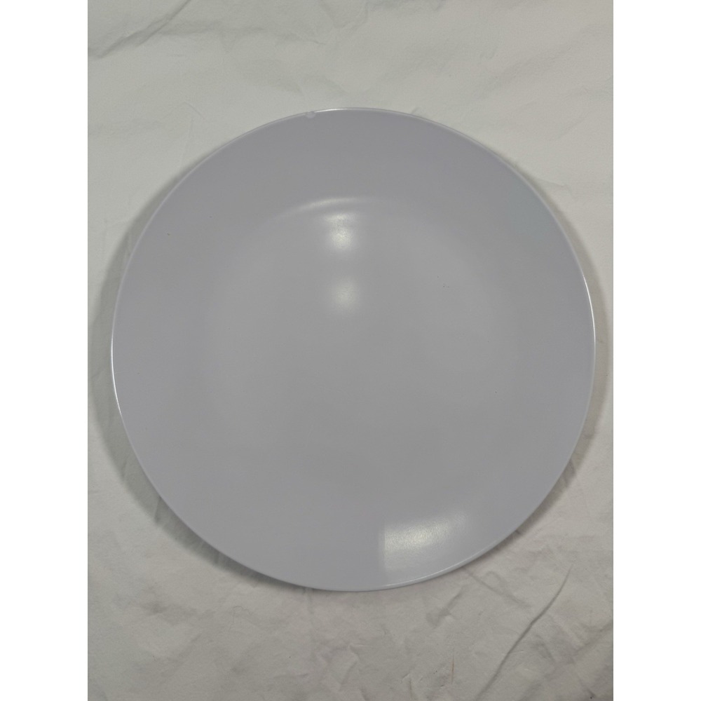 White Melamine 11 In Dinner Plate Has Small Chip On Corner